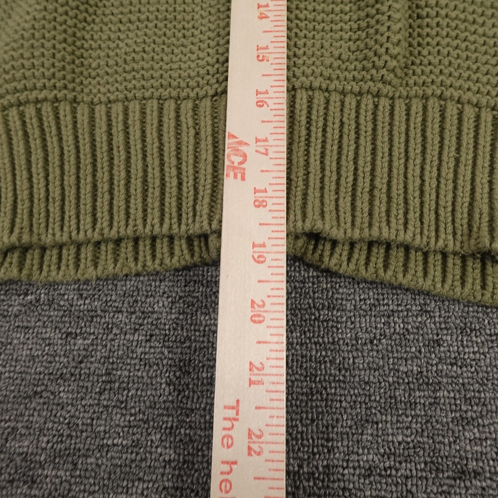 Alex Mill Cardigan Sweater Womens XS Green Nico Chunky Mock Neck Button Knit - Picture 8 of 13